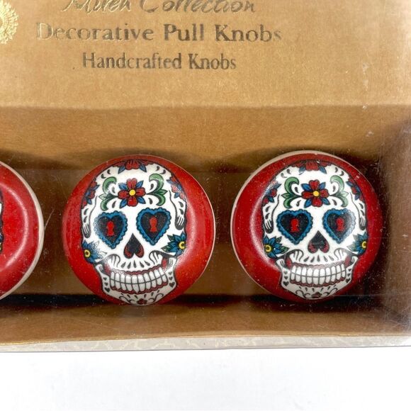 Mileh Collection Set of 6 Ceramic Decorative Pull Knobs NIB - Picture 2 of 3